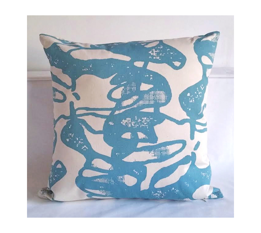 AFRIWEST COLLAR CUSHION IN SEA BLUE