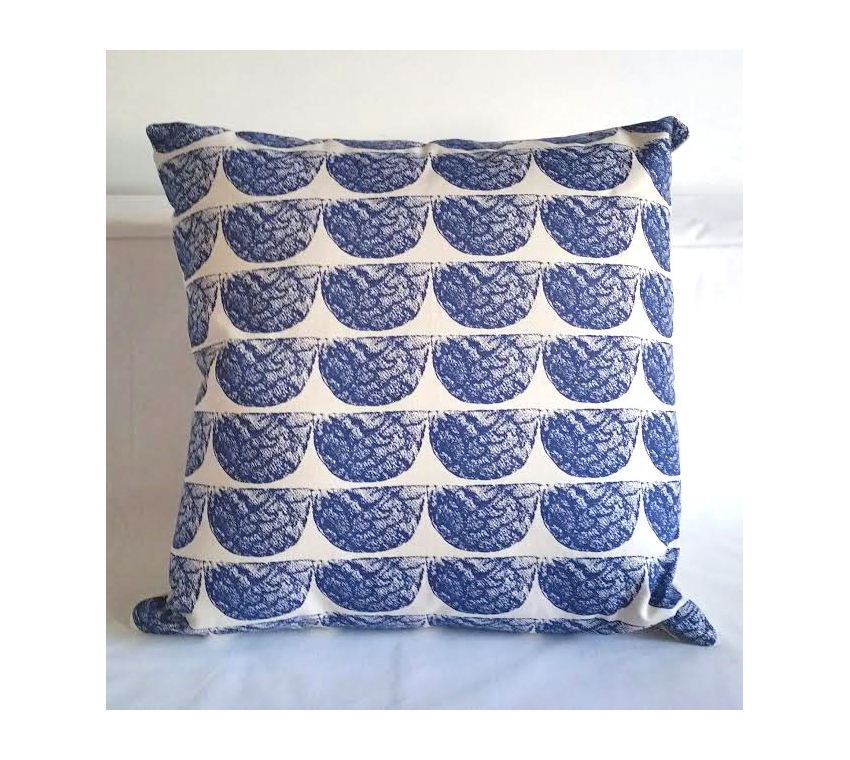 AFRIWEST ELEY CUSHION IN NAVY BLUE