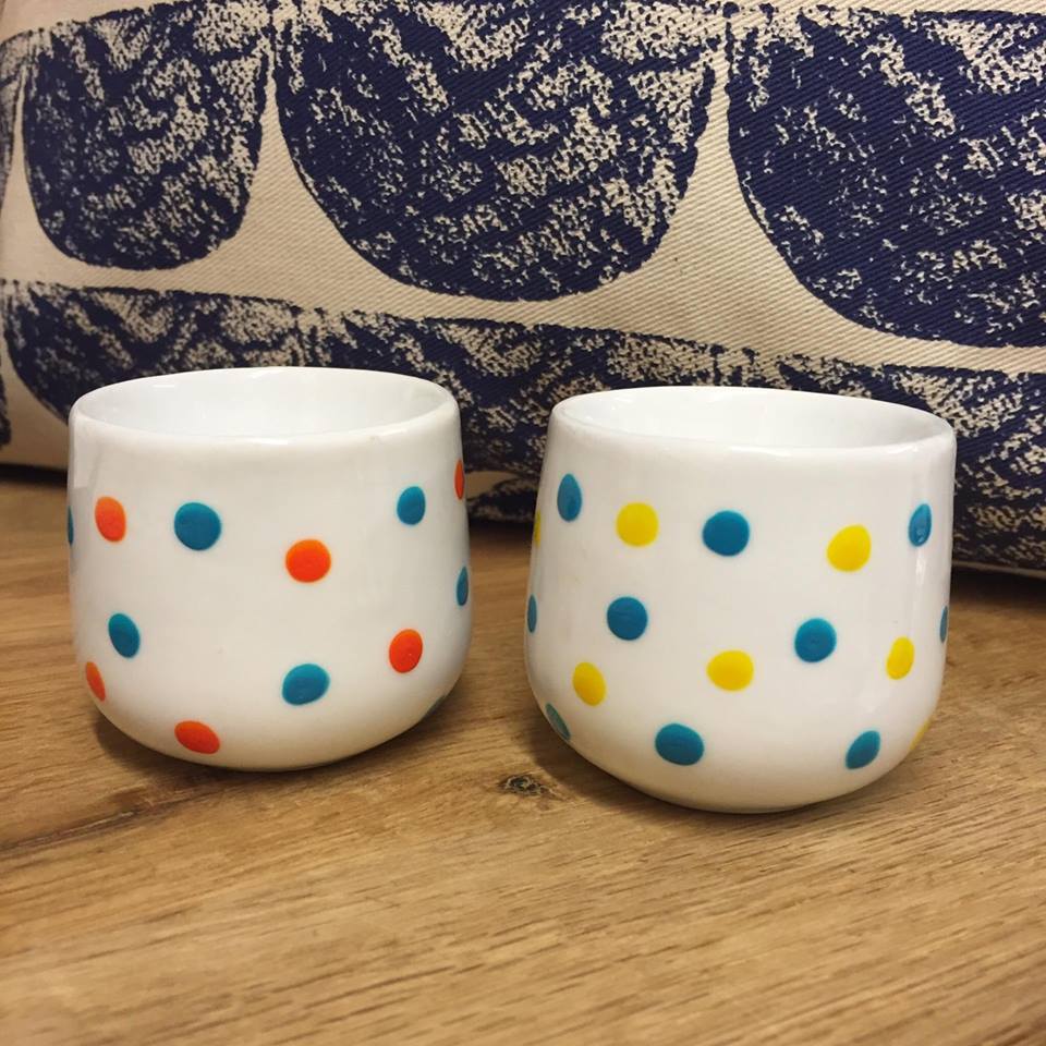 Yellow Blue & Orange Egg Cups