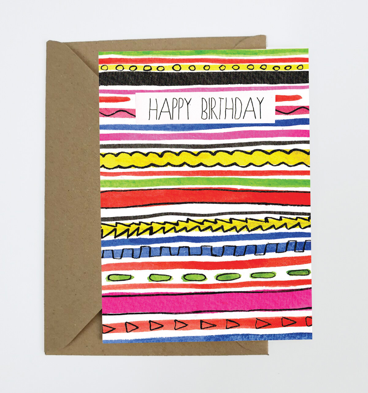 Neon Birthday Card
