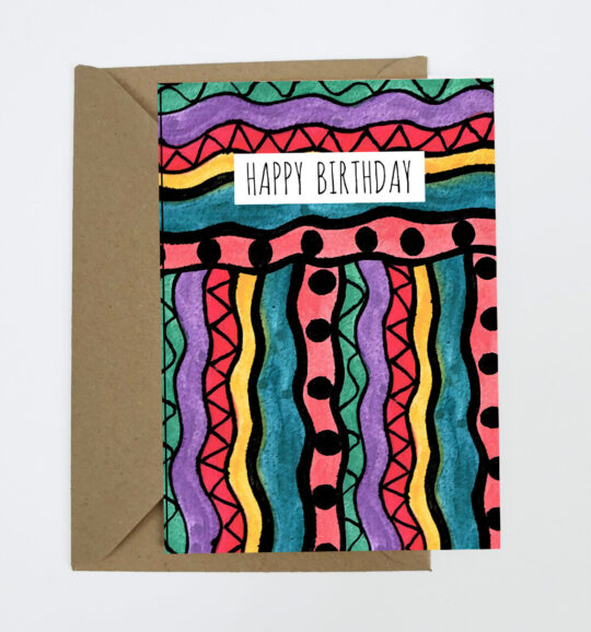 Wavy Birthday Card