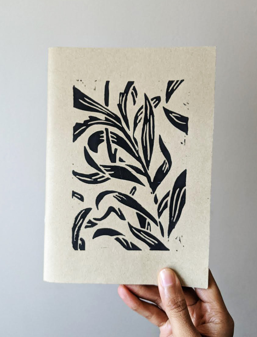 Black Vine Leaves Sketchbook