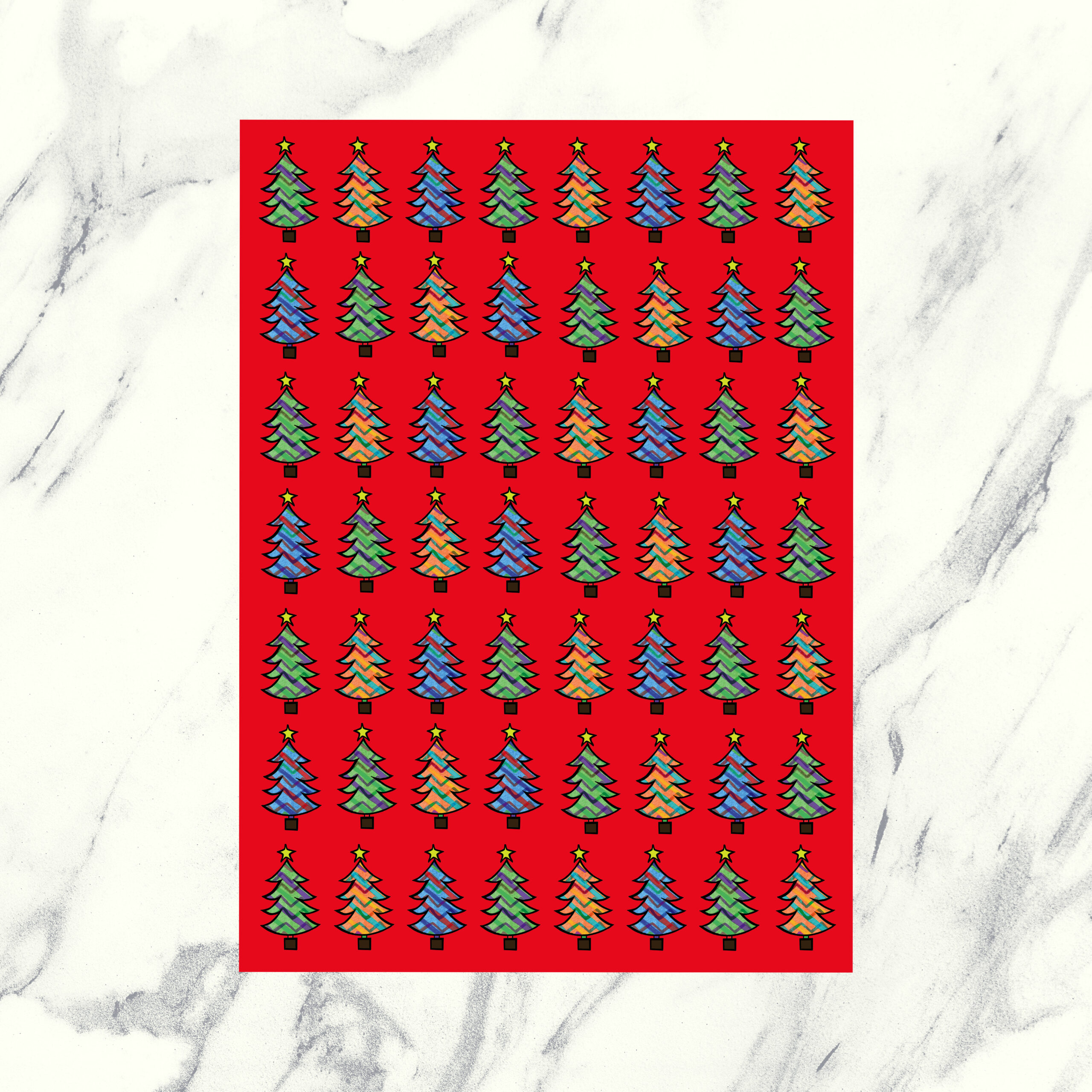 Christmas tree Wrapping Paper Set