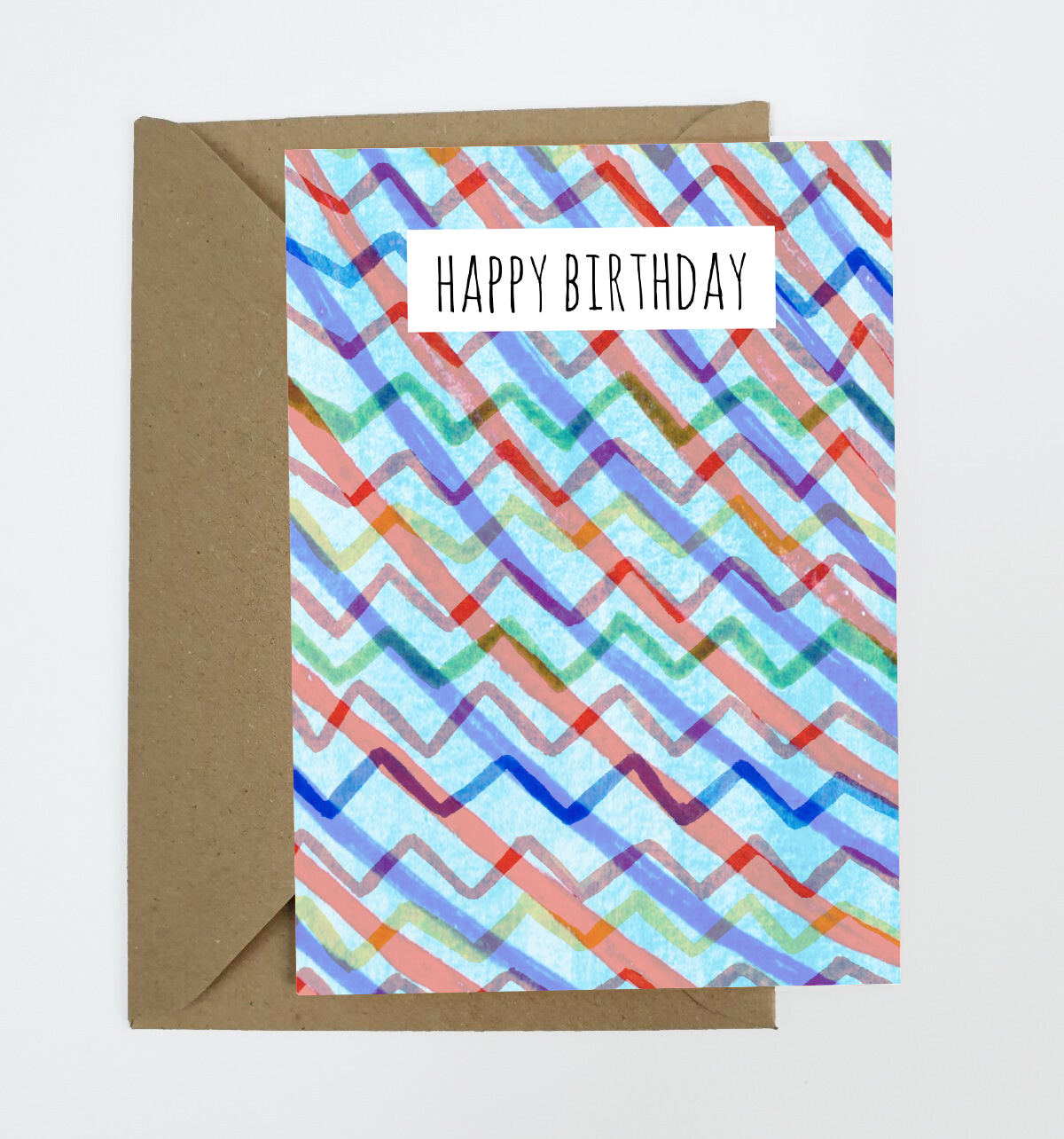 Zig Zag Birthday Card