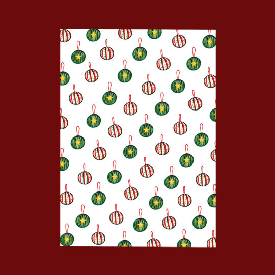 Christmas Baubles Wrapping Paper Set